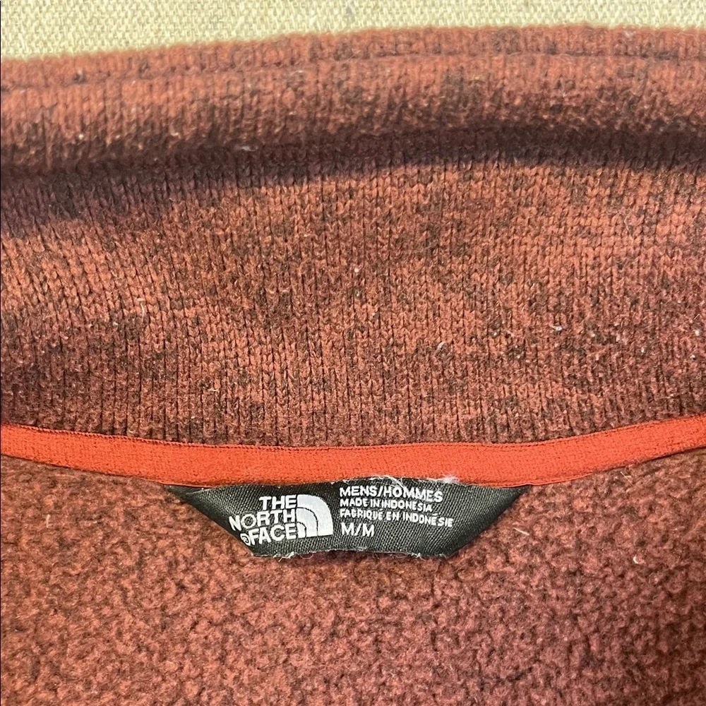 The North Face Men's Maroon Quarter Zip Sweater